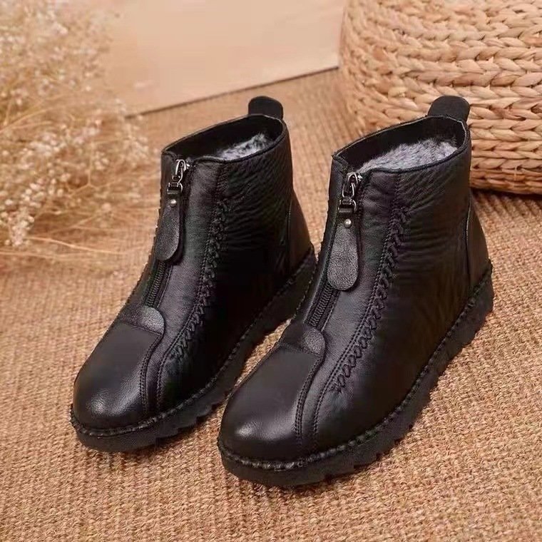 Bottines antidérapantes en cuir véritable : élégance et sécurité au quotidien