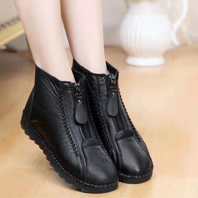 Bottines antidérapantes en cuir véritable : élégance et sécurité au quotidien