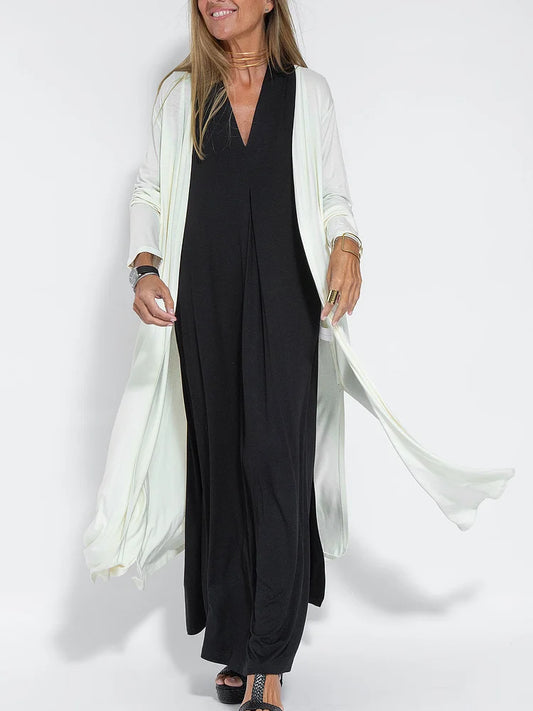 Cardigan décontracté de couleur unie pour femmes