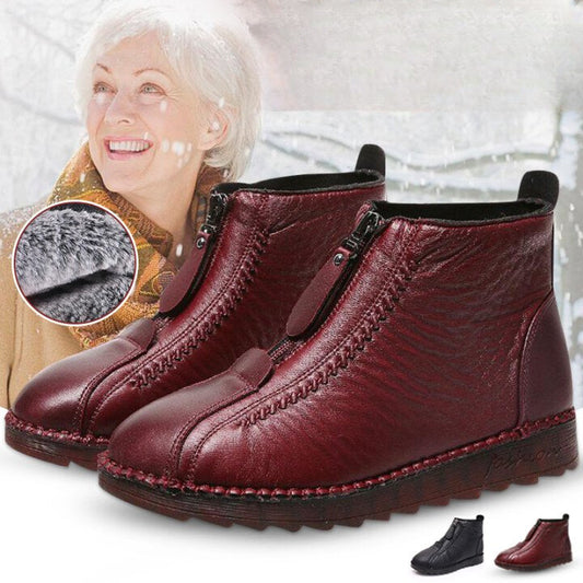 Bottines antidérapantes en cuir véritable : élégance et sécurité au quotidien
